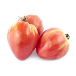 Paradižnik Volovsko srce – veliki srčasti plodovi z bogatim, sladkim okusom.